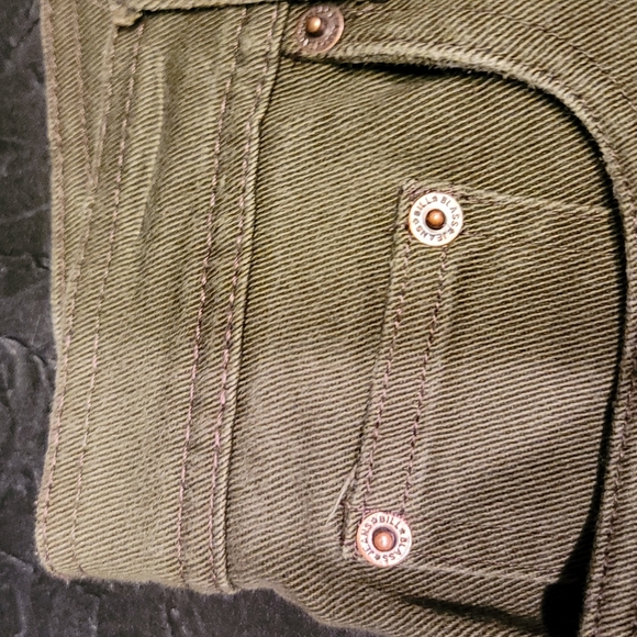 Bill Blass Dk Olive jeans sz10 str leg womens w stretch vintage - Picture 10 of 11